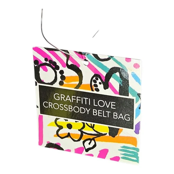 Brighton Graffiti Love Multi-color White One Size Crossbody Belt Bag - Picture 6 of 11
